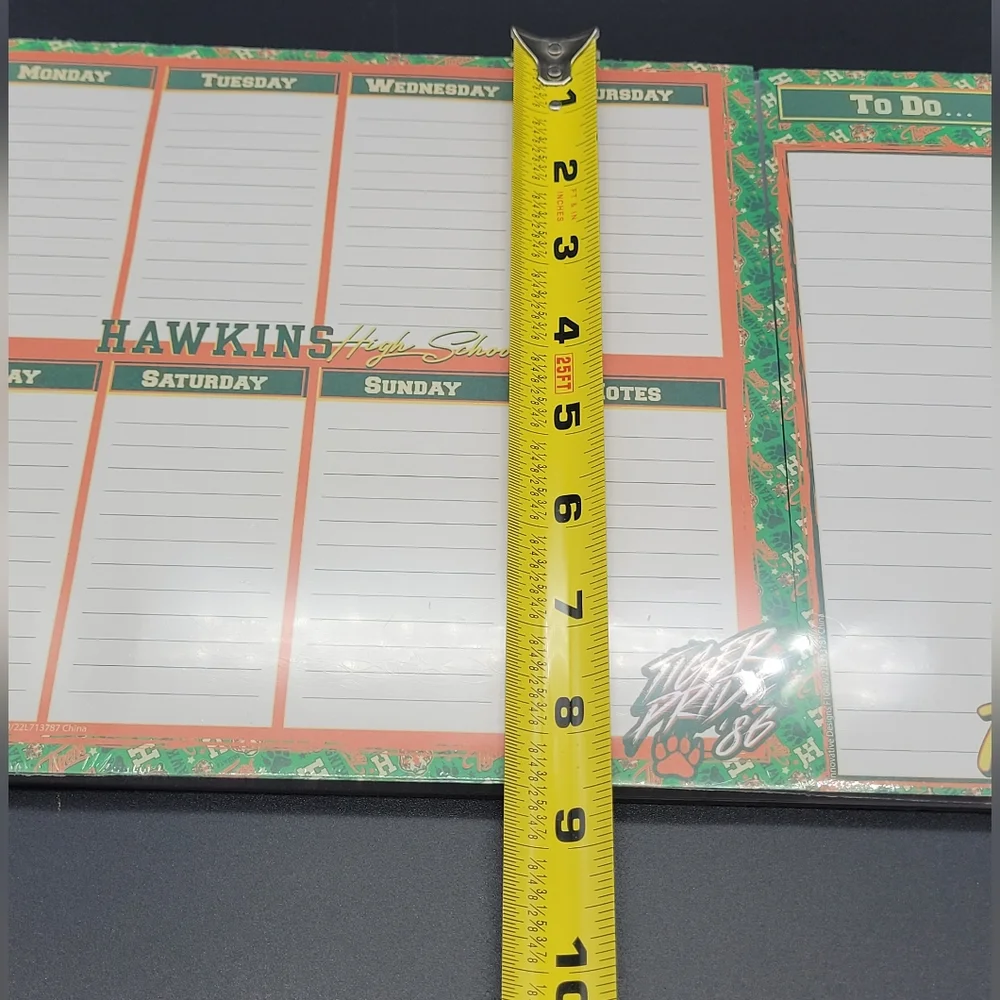 Stranger Things 1986 Hawkins Tigers School Planner And Note Pad